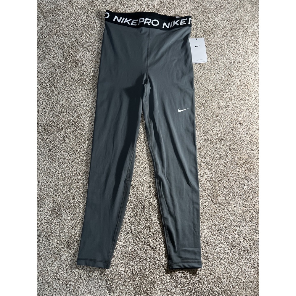 Nike Pro Dri-Fit Gray Leggings Training 7/8 Tight Fit‎ NWT Sz Small MSRP $55